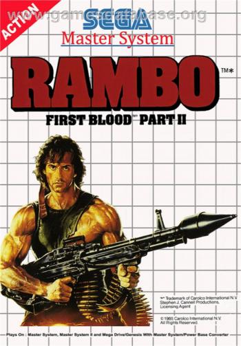 Cover Rambo - First Blood Part 2 for Master System II